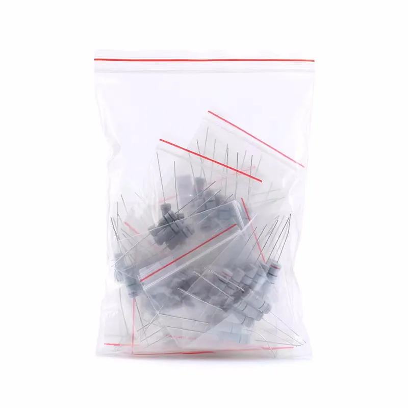

1W 2W 3W carbon film resistor pack 0.1R-750R/1K-2M commonly used resistors