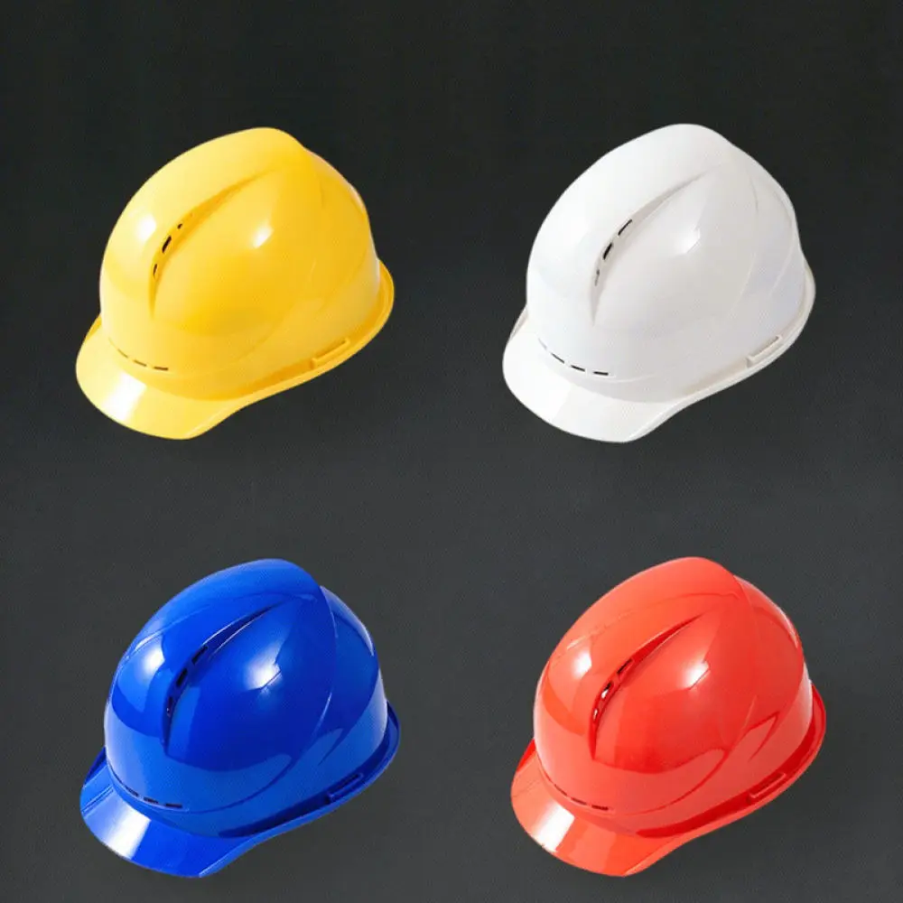 Hard Hat ABS Safety Helmet Construction Protective Headgear Breathable V Shape Anti Impact Industrial Work Site Cap