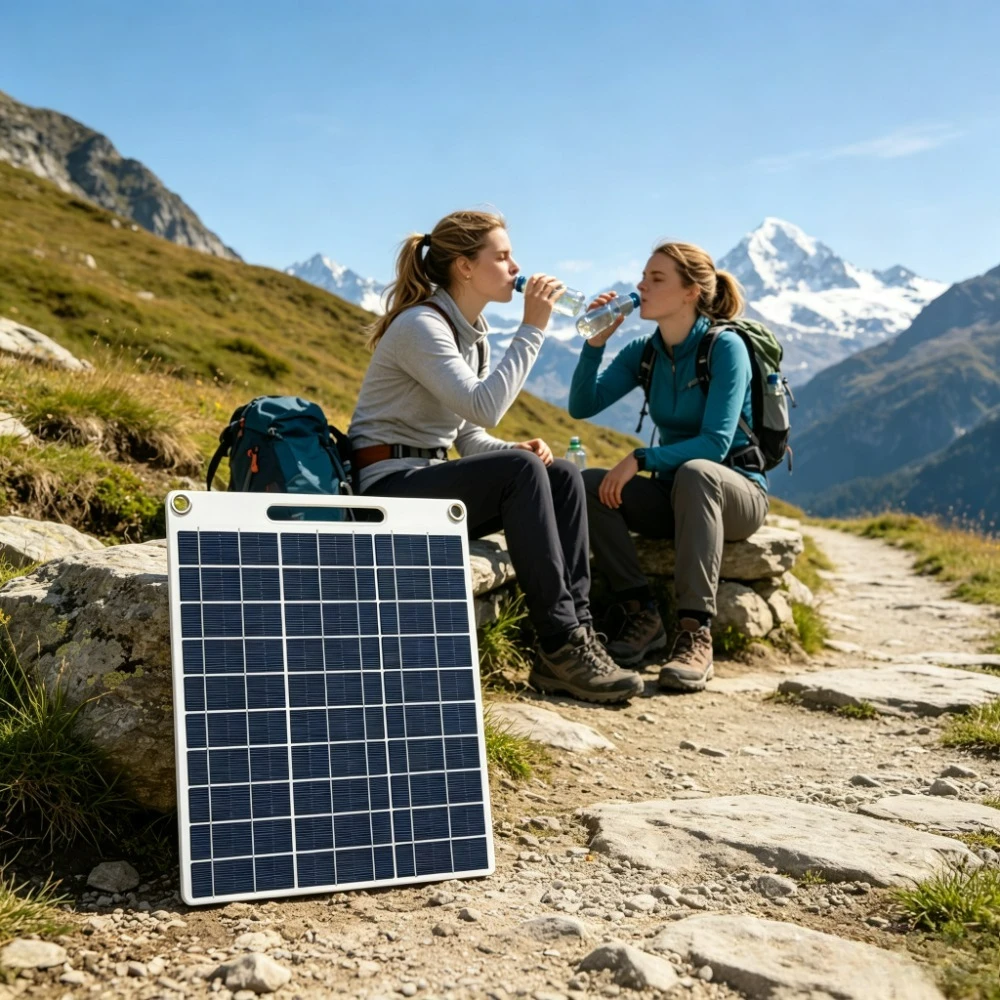 15W 20W Solar Panel Portable Water Resistant 5V Dual USB Fast Charging Outdoor Emergency Power Charger for Camping Hiking RV