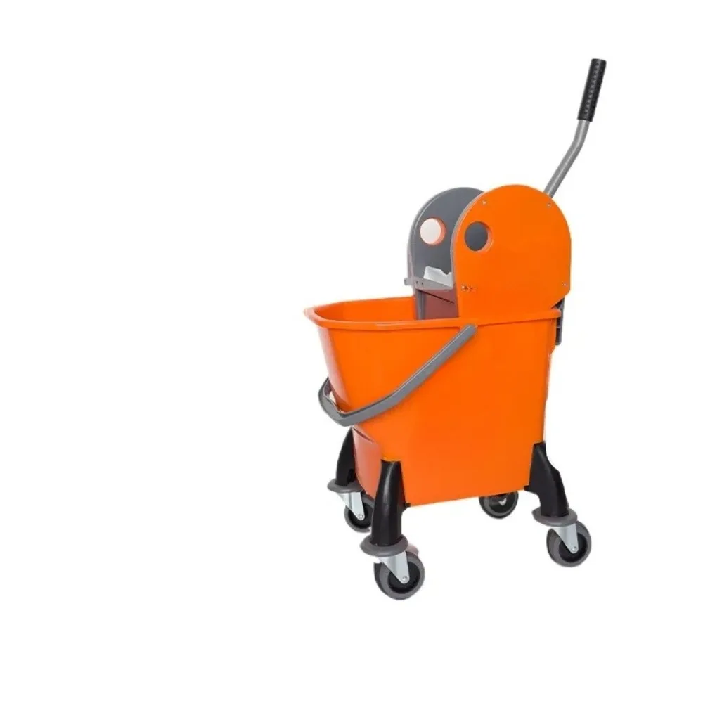 Commercial professional pressurized water squeezing hand washing twisted mop bucket