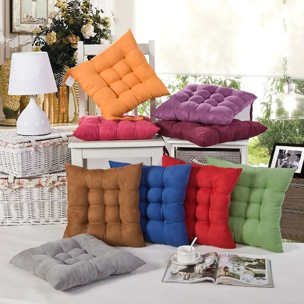Comfortable 40*40 CM Dining Chair Seat Cushion Non-slip Thicken Cushion Printed Ground Mat Student Office Canteen