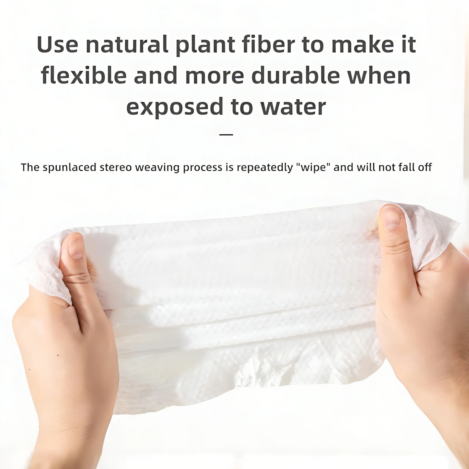 Natural Plant Fiber Disposable Face Towel, 3s Quick-Absorbing Lint-Free Multi-Use Cleansing Cloth