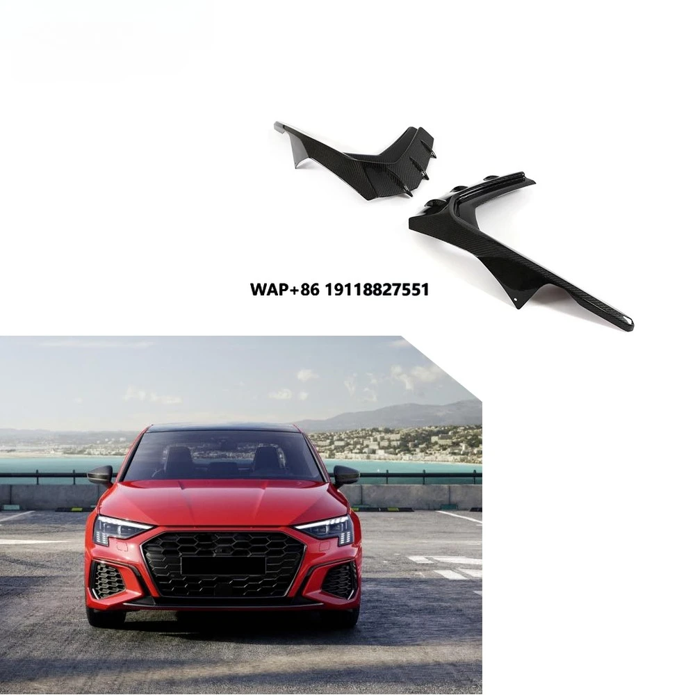 

Top Material A3 S3 Carbon Fiber Car Front Canards forS3 Sedan 2021-2022