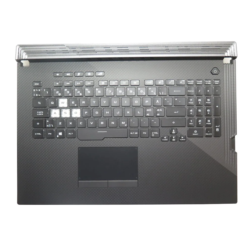 G731G Laptop PalmRest&SF/NE keyboard For ASUS ROG Strix G G731GU Black Top Case Black Backlit Swiss SW/Nordic NE Keyboard