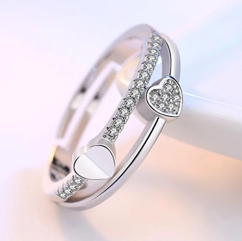 

Новое кольцо из стерлингового серебра 925 пробы, 5А, циркон, сердце высшего качества для женщин, свадебные роскошные ювелирные изделия, очаровательное вечерние модное кольцо