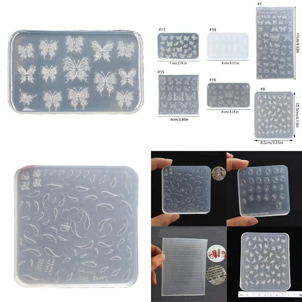 Delicate Carving Silicone Molds for Nail Salons and DIY Enthusiasts