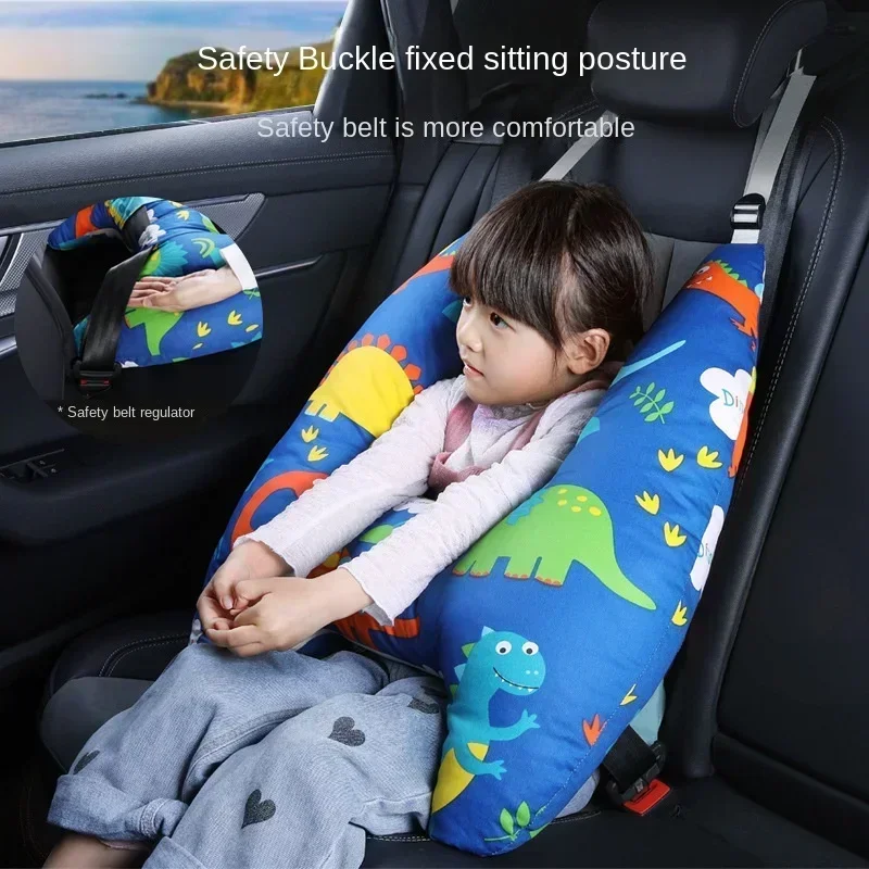 Cute Animal Pattern Kid Neck Head Support, U-Shape Children Travel Pillow Cushion for Car Seat, Safety Neck Pillow for Kids