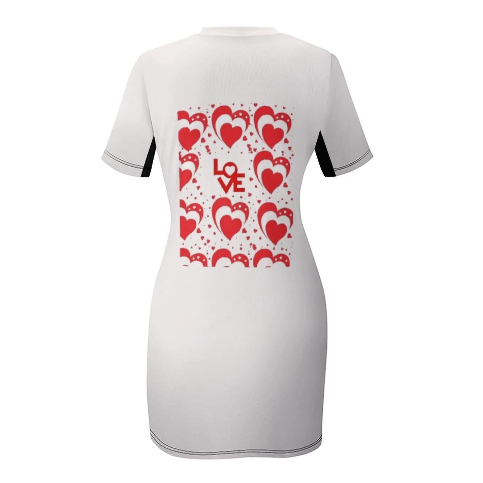 Valentinstag & Galen tines T-Shirt Kurzarm Kleid Frauen Kleid Sommer Frau Kleid