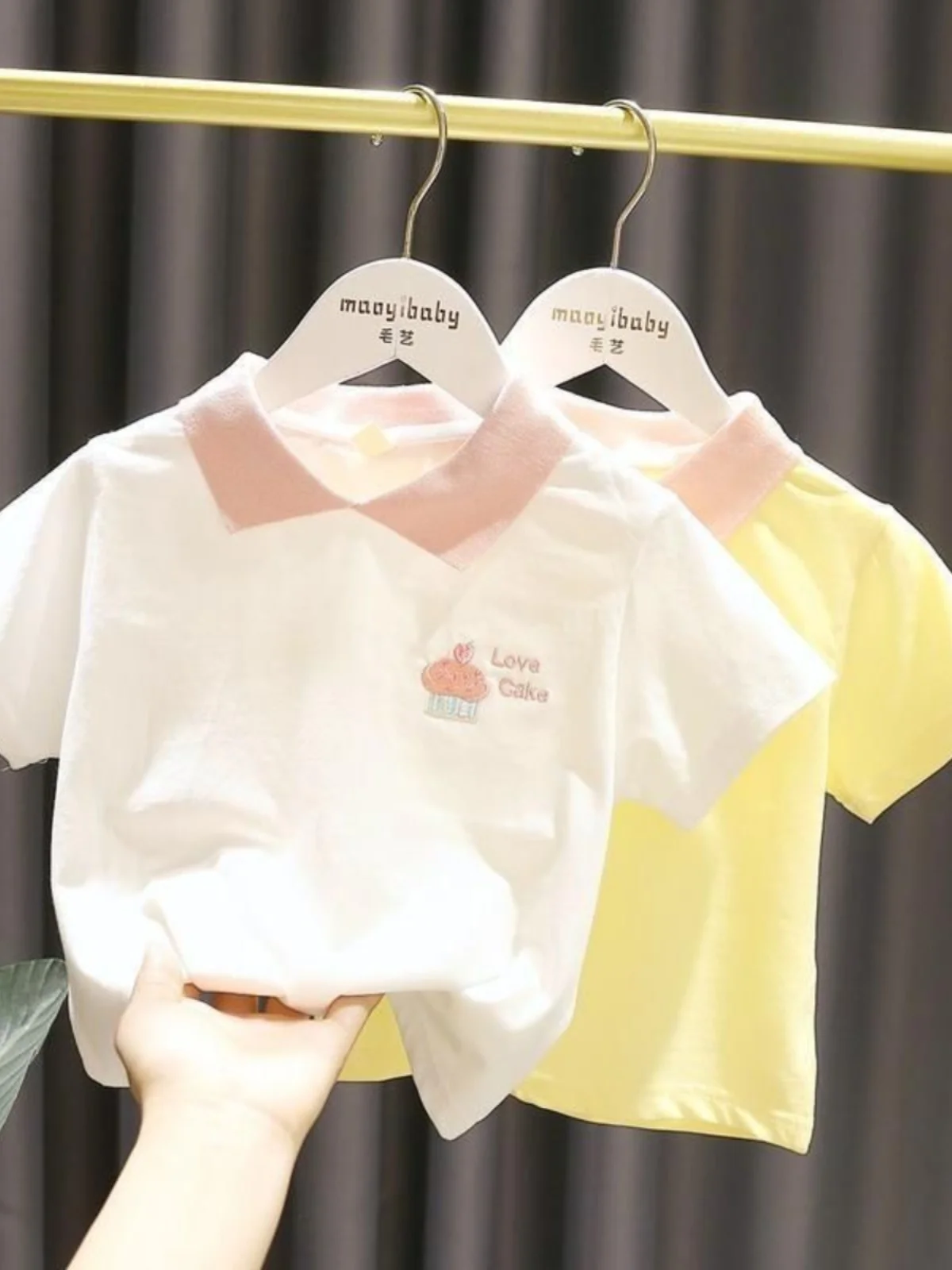 

Girls' irt ort Sve T-irt Casual f Sve Base Layer Top Summer Faionable Baby Silk Blend Ladies' Top