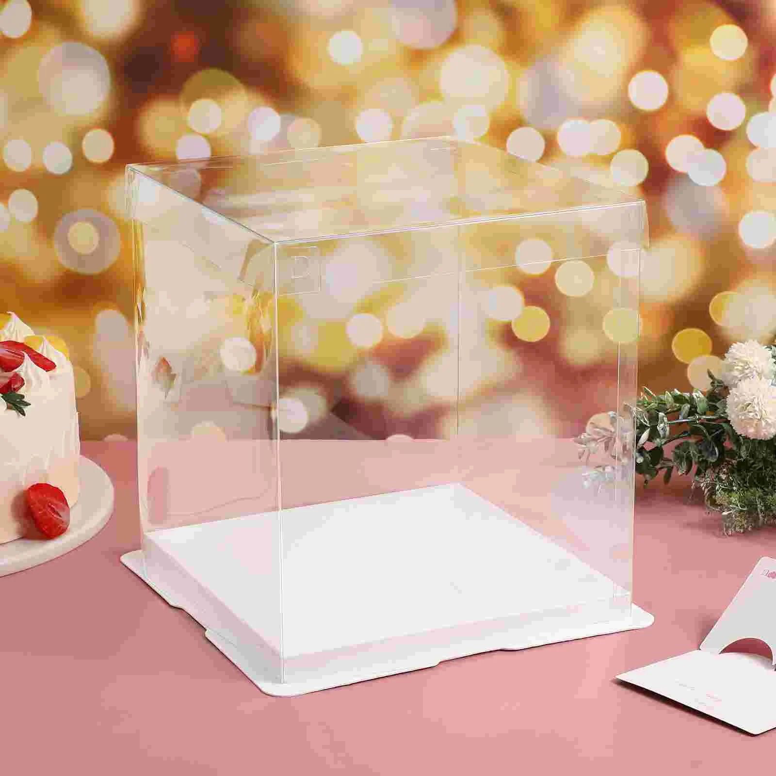 Birthday Cake Packaging Boxes Gift Packaging Boxes Baking Cake Wrapping Boxes Clear Transparent Boxes Without Ribbons