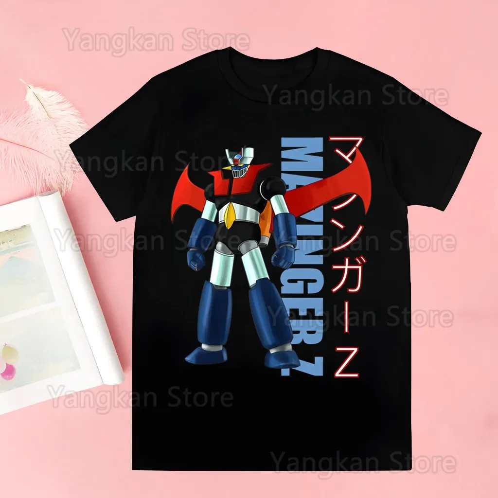 Dark Robot Mazinger Z Tees Top Hipster Female Harajuku Short Sleeves Shirts Woman Clothes T Shirt Casual Funny Tshirts Kawaii