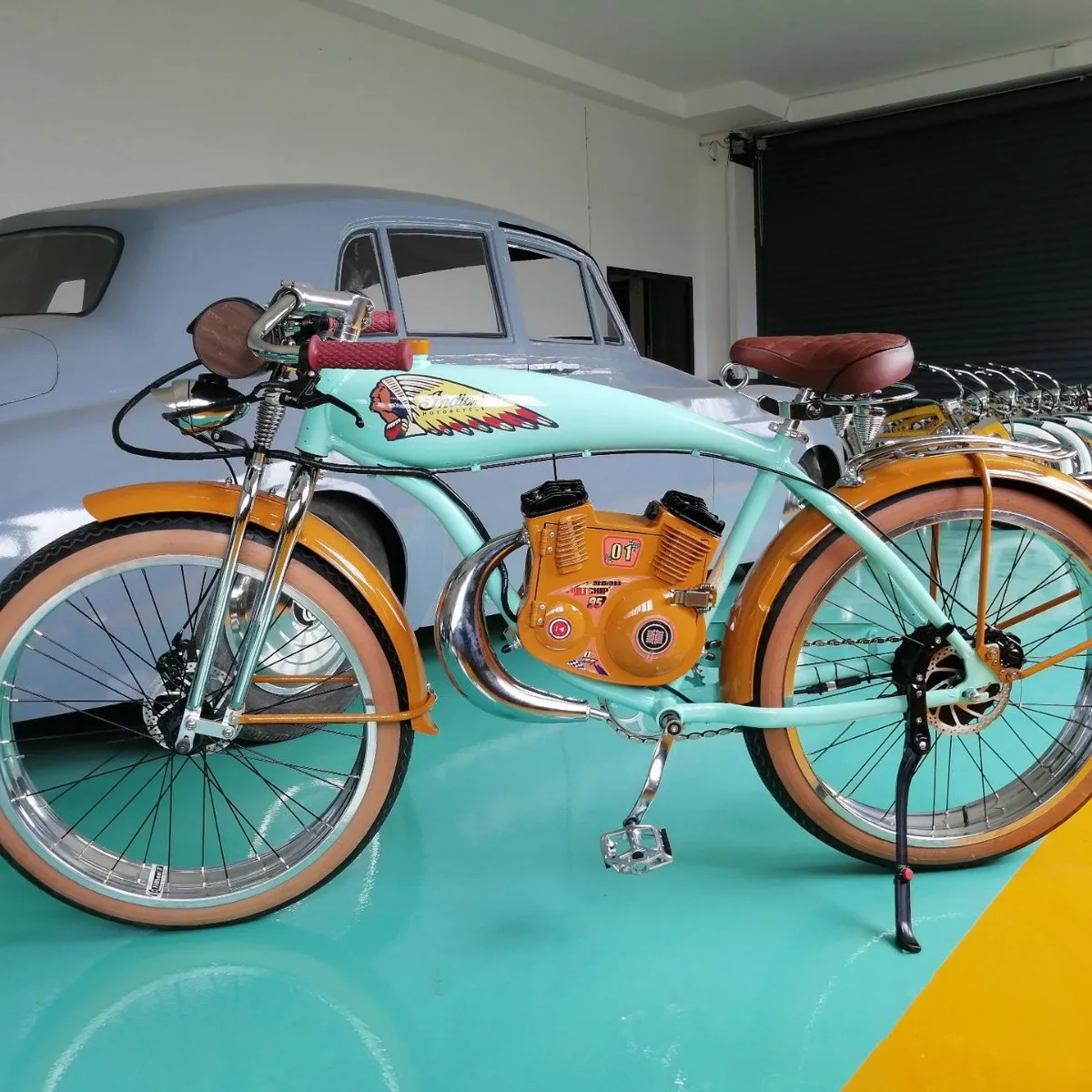 Retro Nostalgic Bicycle, Multi Style Commuter Collection, Electric Locomotive Pendulum Bike for Leisure Riding Home Use