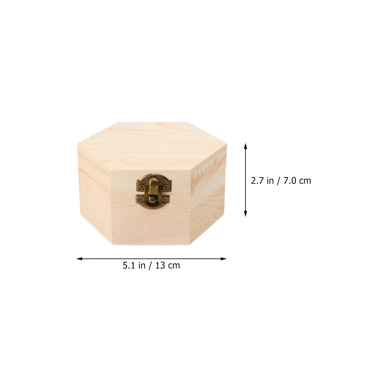 2 Pcs Wooden Storage Container Jewelry Boxes Preserved Flower Soap Case Hexagonal