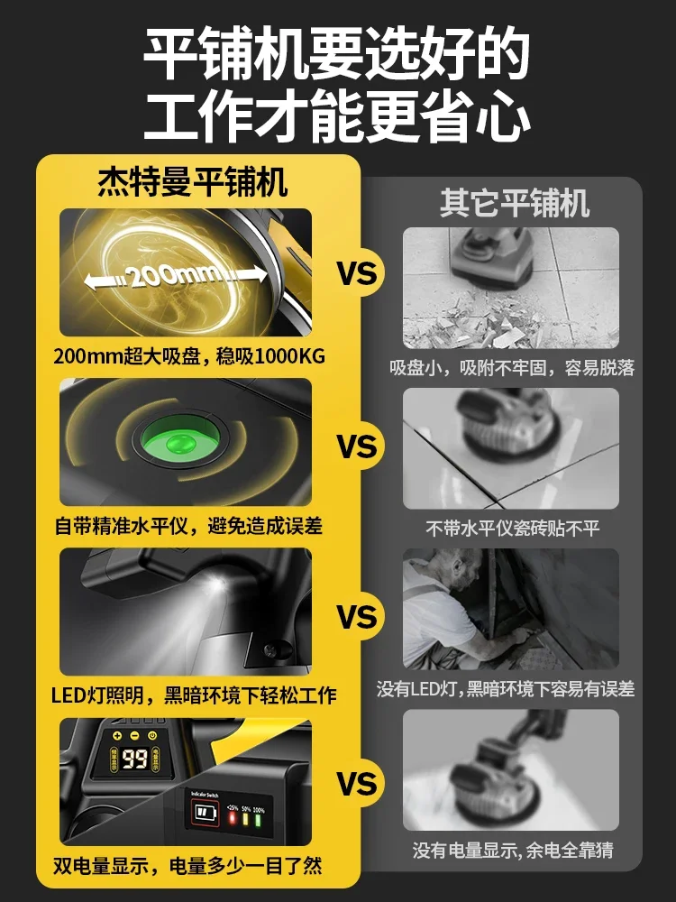 Jetman Ceramic Tile Tiling Machine Stickers Brick Machine High-Power Brick Sticking Artifact Floor Tile Electrodynamic Vibrator