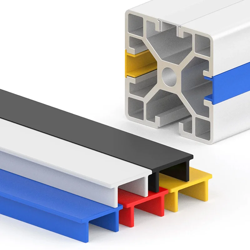6 mm/8 mm/10 mm flacher Dichtungsstreifen für Aluminiumprofilnuten der Serie 20/30/40/45, staubdichte und kollisionssichere Abdeckung, dekorative Leiste – Detail 2