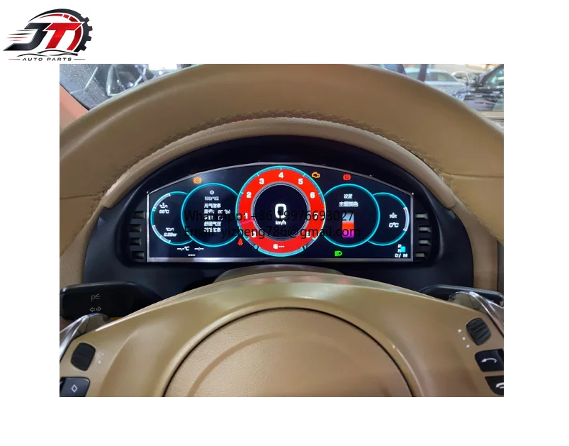 JT 12.3 Inch High Definition Car Digital Dashboard Smart Display Speedometer For 2010-2016 Porsche For Cayenne Premium LCD