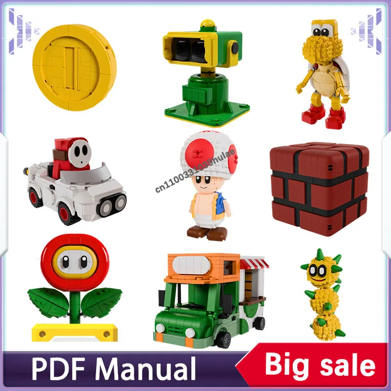 مجموعة مكعبات بناء شخصية لعبة بلوبر، تماثيل وإكسسوارات للديكور، قطع بناء للكبار، هدية عيد الميلاد