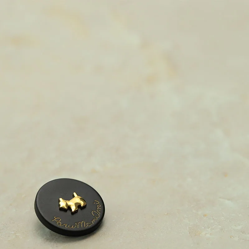 10pcs Cartoon Puppy Buttons 15/20/25mm Round Resin+metal Shank Buttons Clothing Sewing Accessories