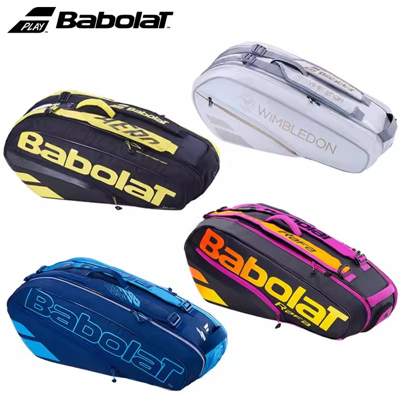 

Babolat Tennis Backpack Wimbledon RAFA Tennis Bag RH6 RH12 Female Male Adults Tennis Racket Bag Shoe Compartment Tennis Backpack