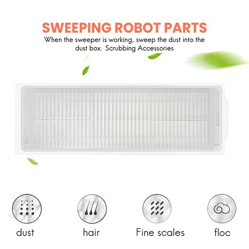 แผ่นกรองอากาศ HEPA แบบซักได้2ชิ้น/3C อุปกรณ์เสริมอะไหล่สำหรับหุ่นยนต์ดูด C107 Xiaomi Mijia M30 Pro