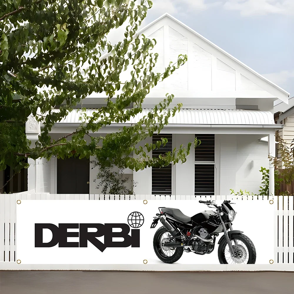 60X240cm Derbis Banner Motor Flag Polyester Printed Garage or Outdoor Decoration Tapestry