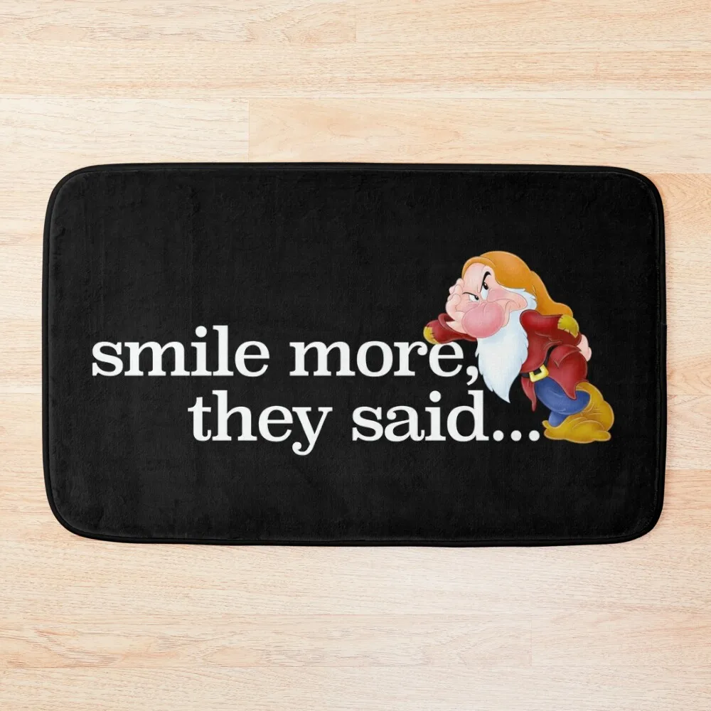 

Smile More Grumpy Dwarf dark Bath Mat Bathroom Absorbent Quick Dry Wc Toilet Accessories Bathroom Bathroom Rugs And Set Mat