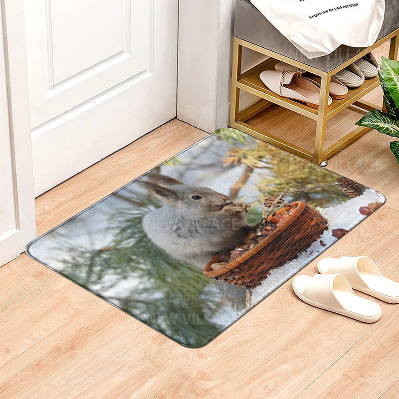 House entrance carpet Home doormat Animal oil painting style Room Foot mat bathroom non-slip mat Kitchen water absorption mat