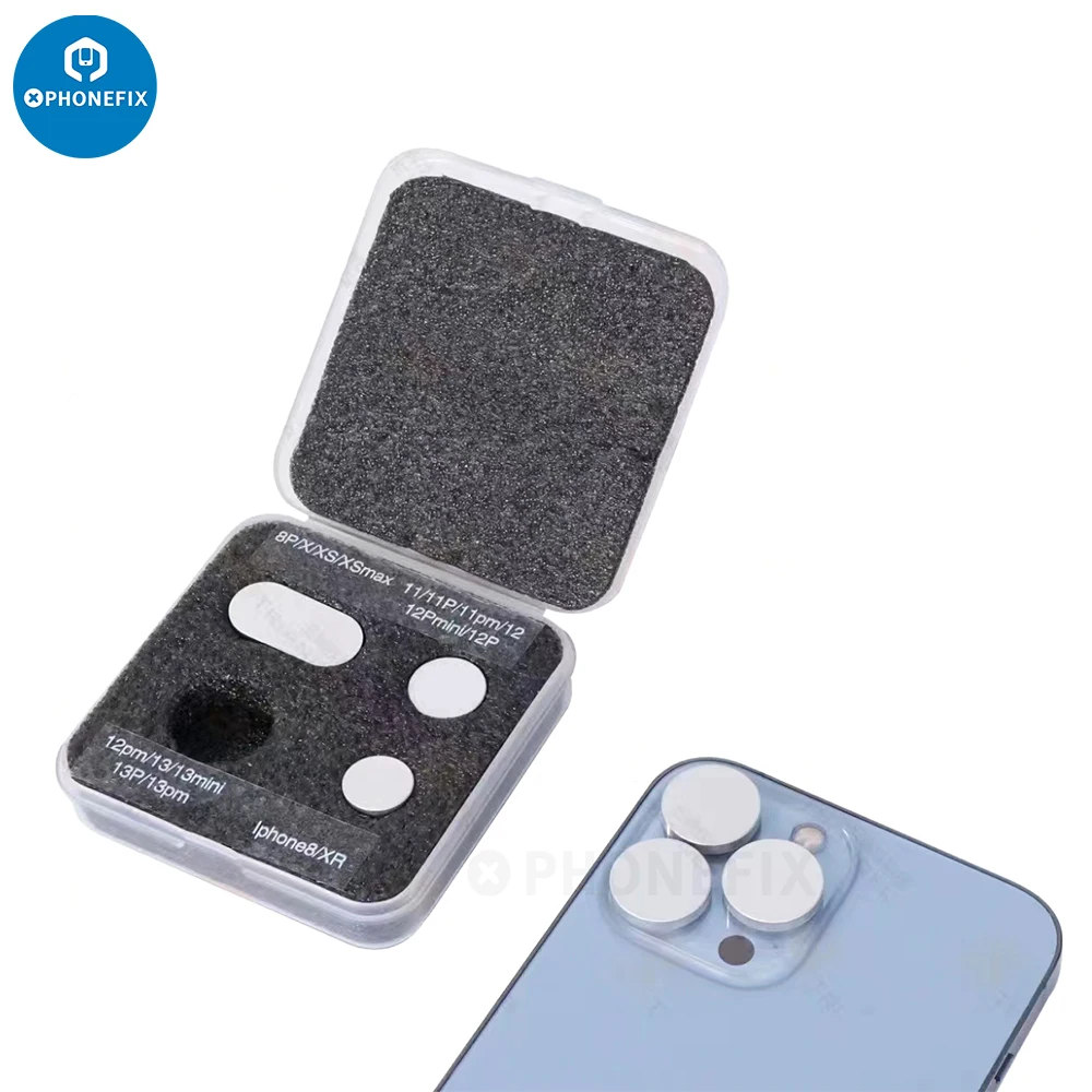 M-triangel voltar câmera caso protetor para iphone 8-13 pro max bateria traseira porta vidro remover reparação câmera proteger durante o laser