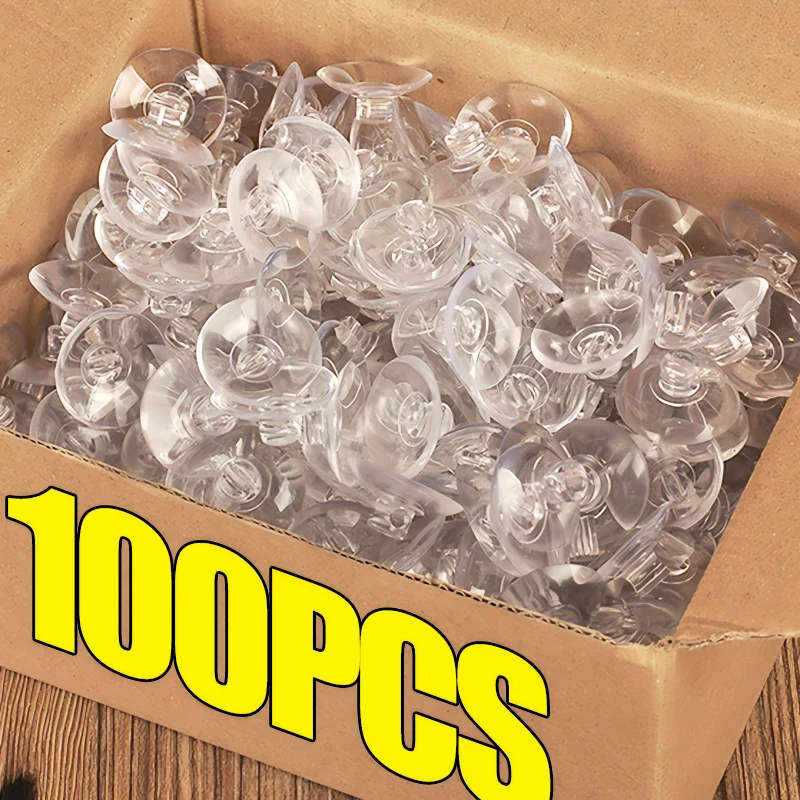 5/100pcs Mushroom Head Sucker PVC Fish Tank Transparent Glass Sucker Wall Perforated Clear Suction Cups Wedding Car Window Decor