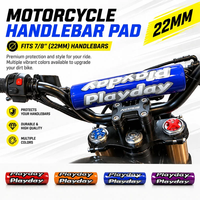 Universal 23cm Length Handlebar Pads For Renthal 7/8' Handlebar Crossbar Fit ATV Quad Dirt Pit Bike Mx Motocross Motorcycle