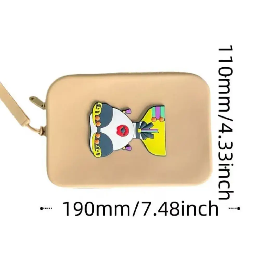 Fashion Waterproof Silicone Storage Bag Cartoon Portable Cosmetic Bag Multi-purpose Sunglasses Protective Cover Gifts