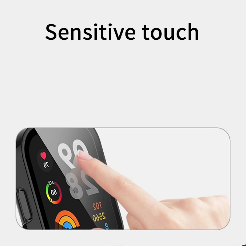 Custodia in vetro 9D + cinturino per Redmi Watch 3 Bracciale proteggi schermo con copertura rigida per PC attivo per accessori Xiaomi Redmi Watch3 Lite