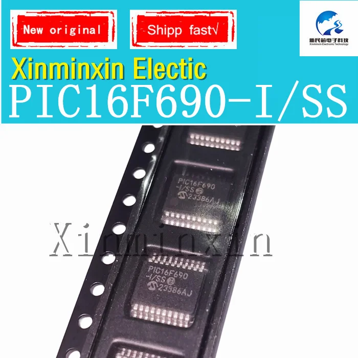 マイクロチップ,PIC16F690-I ss,16f690,SSOP-20 smd,8ビット,100% オリジナル,新品,在庫あり,1個