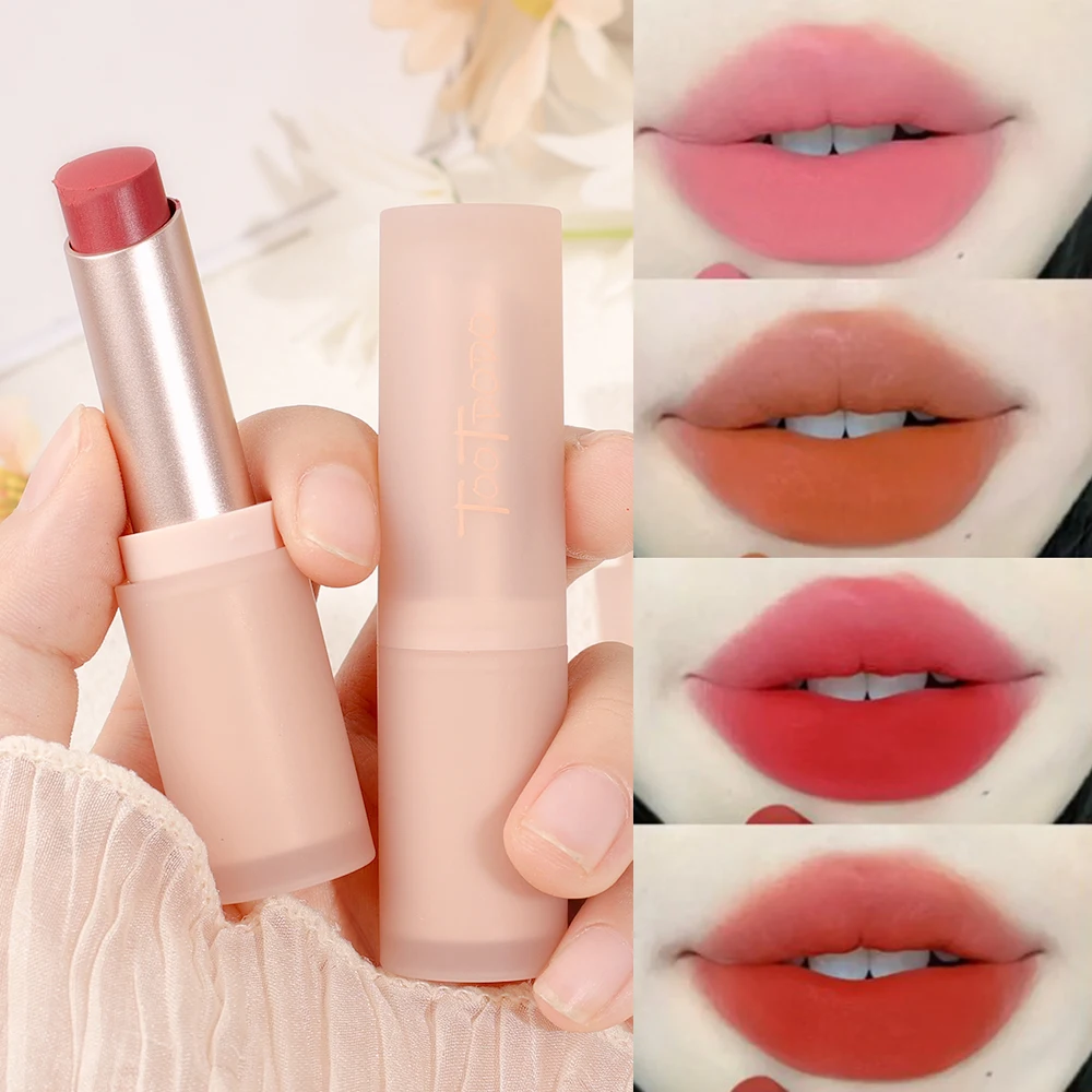 6 Colors Waterproof Velvet Matte Nude Red Lipstick Lip Makeup Long Lasting Non-stick Cup Sexy Nude Brown Pink Lipstick Cosmetics