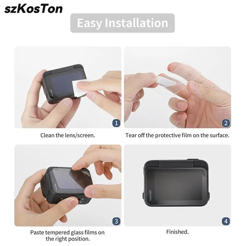 Película de vidrio templado 9H para Insta360 Ace Pro, Protector de lente de pantalla para Insta360 Ace, accesorio de cámara, película protectora antiarañazos