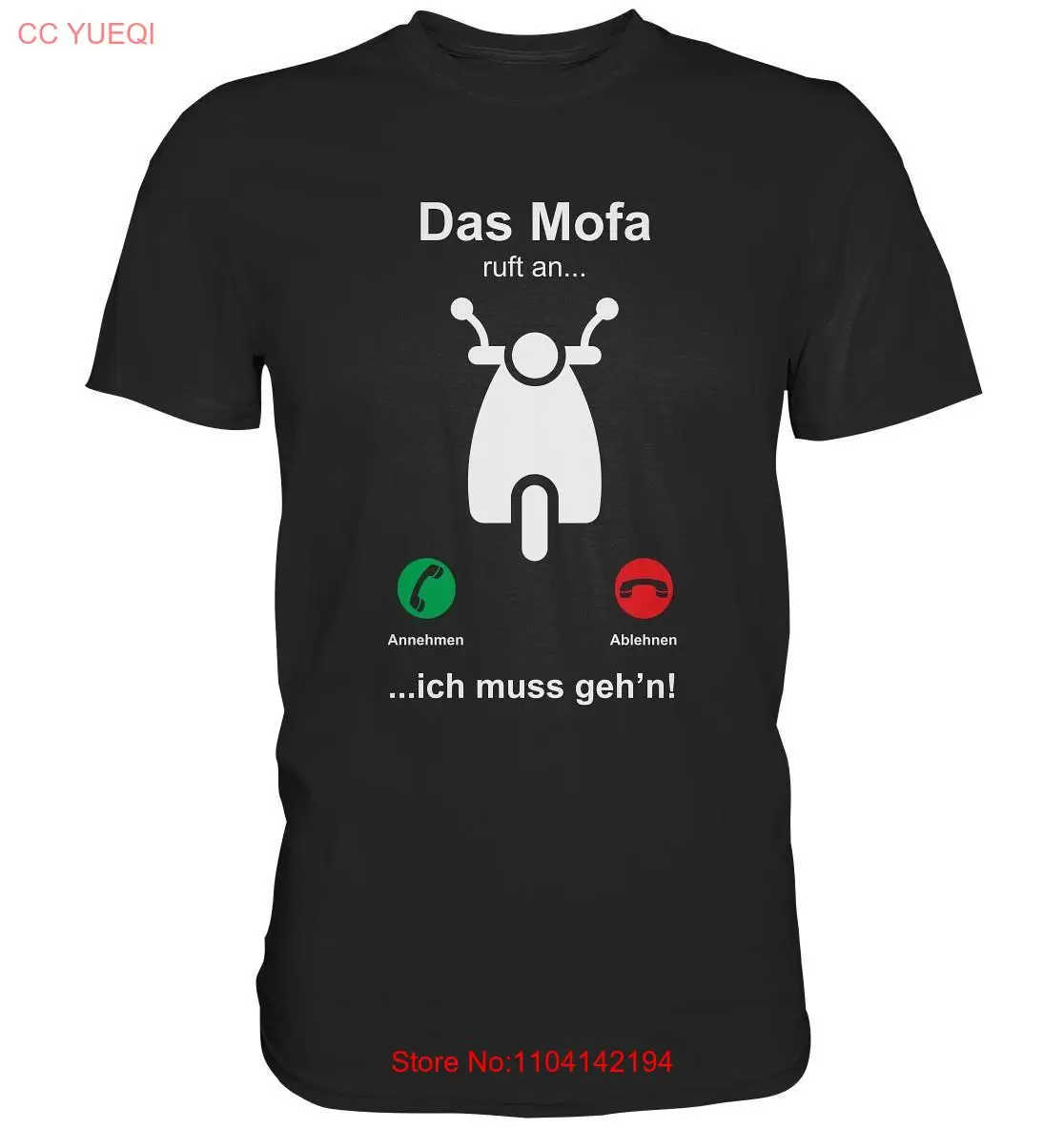 Mofa Calls Funny Moped T Shirt Premium long or short sleeves