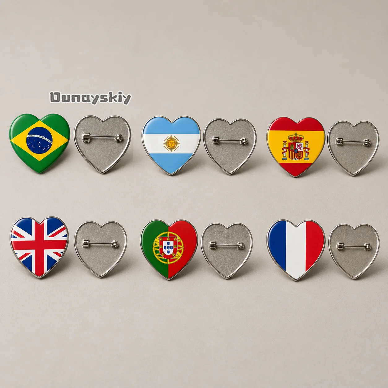 National Flag Country Cartoon Style Badge Brooches On Backpack Decoration Round Enamel Pins For Accessorys Cosplay Badge