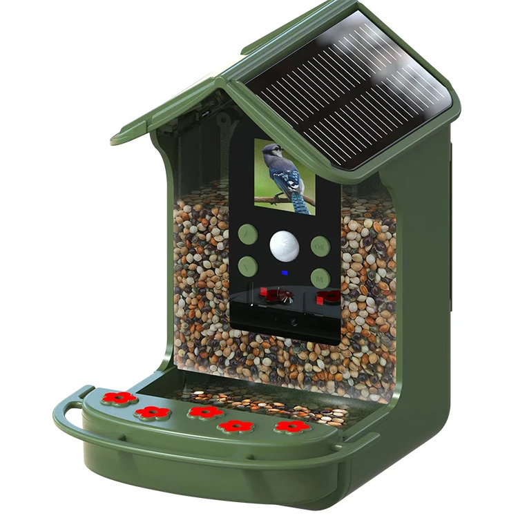 

Newly designed monitoring waterproof outdoor intelligent bird feeder camera, equipped with solar energy camera