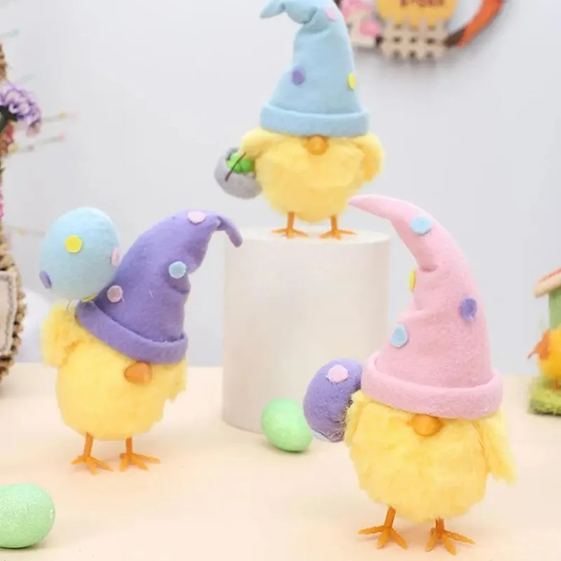 1-3PCS ورأى الصوف فرخ عيد الفصح الديكور الإبداعية على شكل بيضة معلقة حلية 2026 عيد الفصح ديكور المنزل والحفلات DIY بها بنفسك هدية المواد