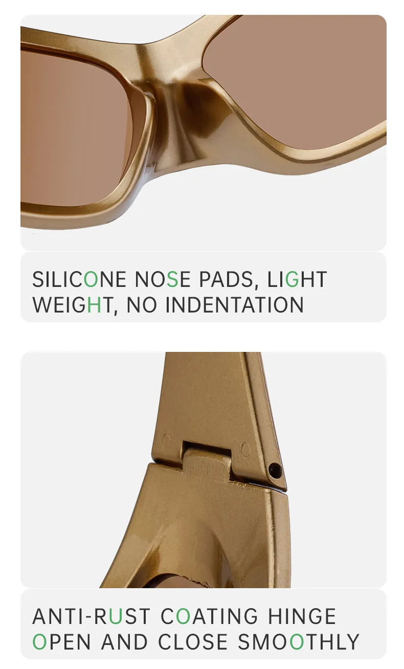 Y2K Punk Sonnenbrille für Damen und Herren 2026 Luxusmarken-Designer Trendige Sonnenbrillen Vintage Übergroße Steampunk Sonnenbrillen Gafas De Sol – Detail 9