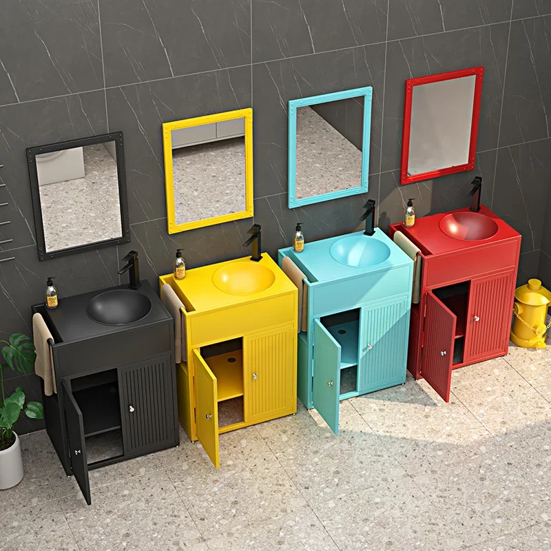 Bar personality creative container retro industrial style integrated landing color commercial washbasin cabinet