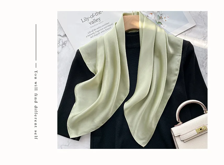 Mode echte Seide Schal Frauen Schals Wraps für Damen Halstuch Foulard Schals Pashmina weiblichen Schal Hijab Bandana – Detail 21