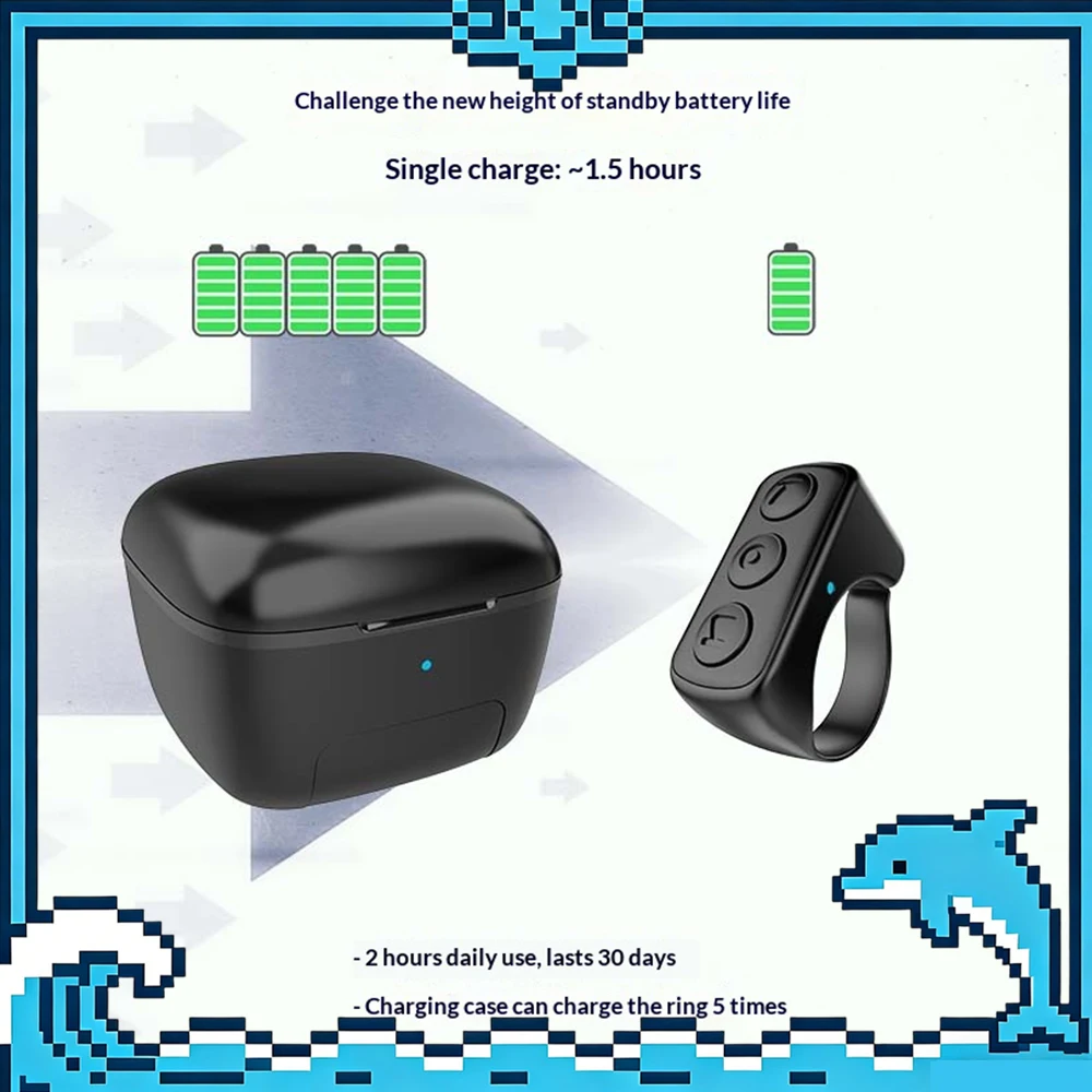 Xring A07 Bluetooth Remote Control Ring Bring Your Own Bracket Remote control Automatic Page Turning Intelligence Ring For Gifts