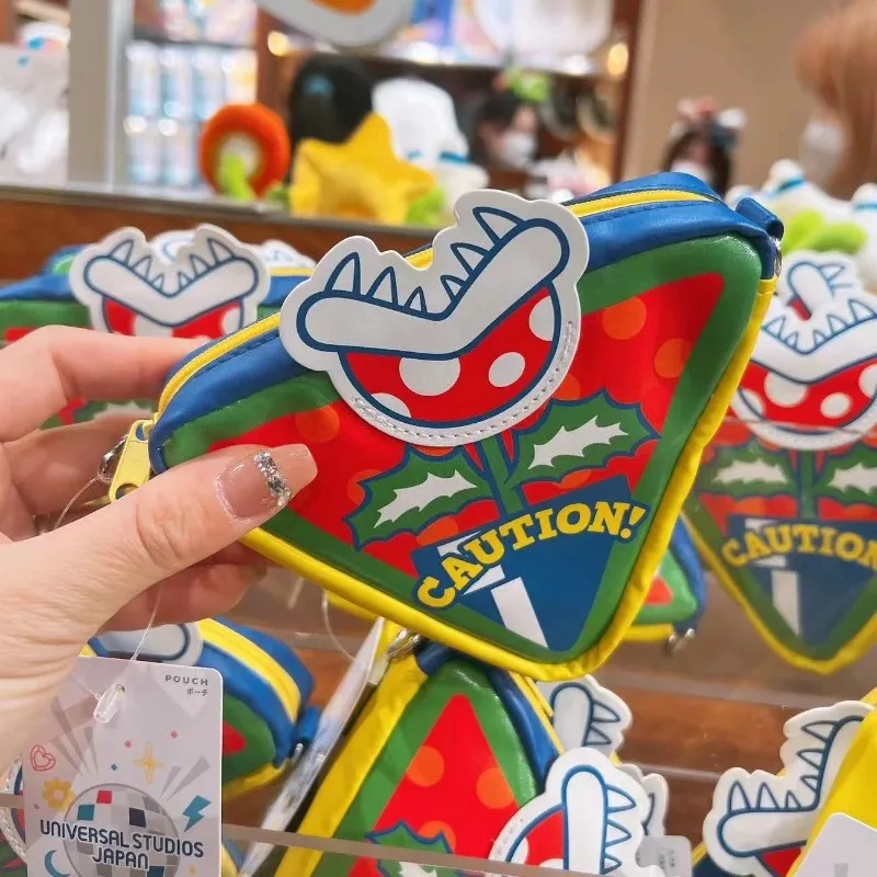 

Super Mario peripheral accessories backpack Universal Studios Mario storage bag PU leather cartoon cute Piranha coin purse