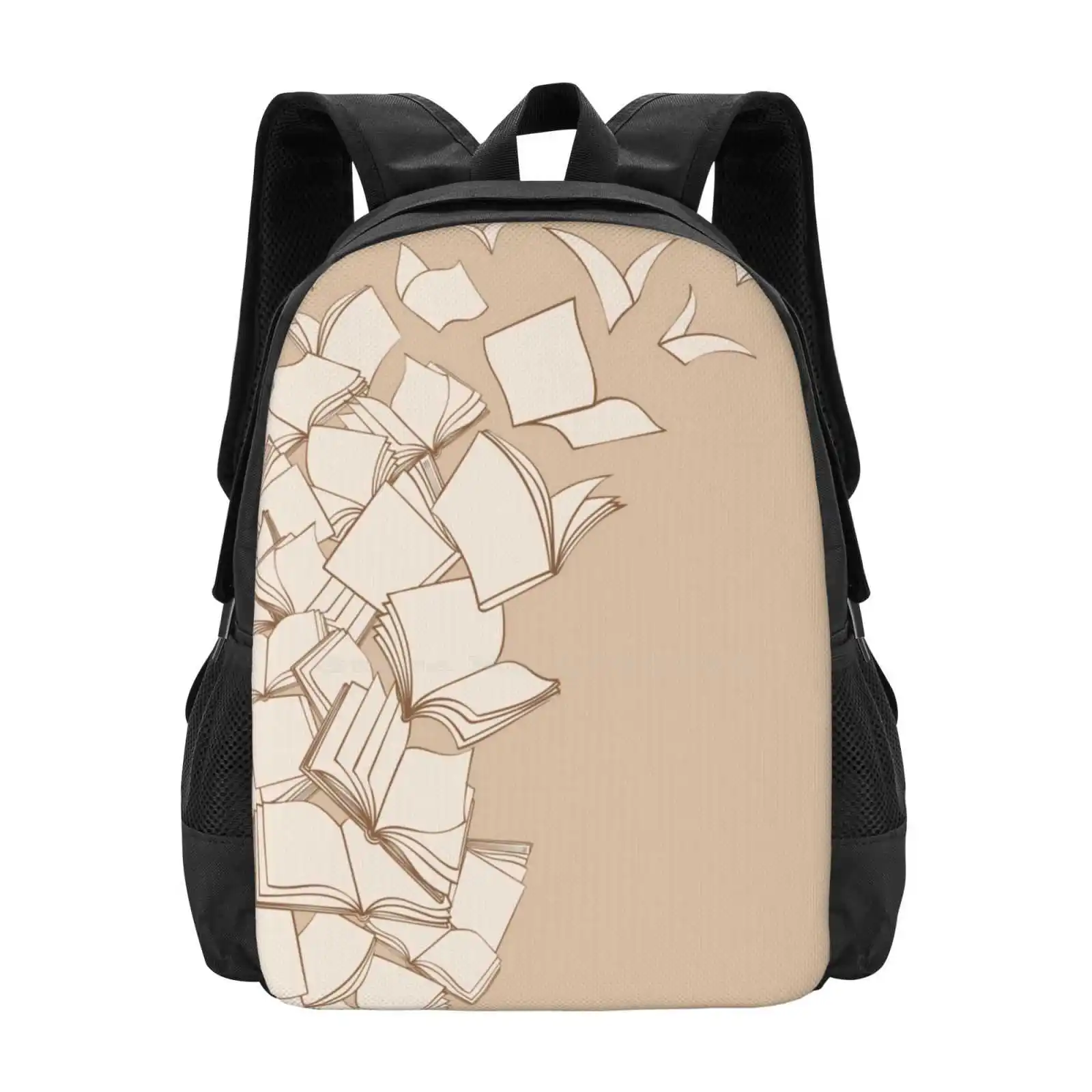 Books Hot Sale Schoolbag Backpack Fashion Bags Delivered Birds Dream Reader Reading Flight Imaginary Imagination Know Library