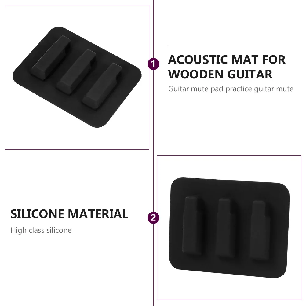 

Guitar Mute Rubber Accessories Bass Fretboard Muteg Practice Silica Gel Sound Hole Cover