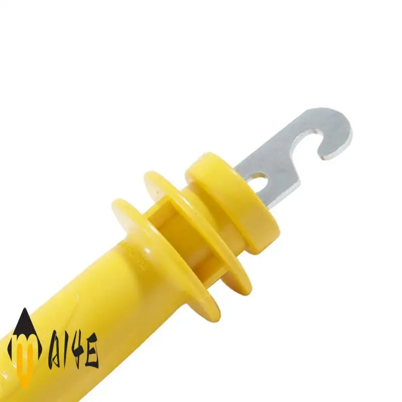 

8-Pack Electric Fence Rubber Gate, Electric Fence Spring Handle, Insulated Plastic Handle, Yellow Rubber Gate Handle
