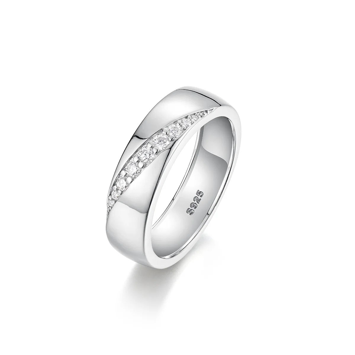 Twisted Row Moissanite Men Ring Real S925 Sterling Silver Wedding Band Male Promise Engagement Jewelry Gift
