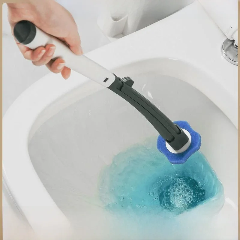 Cabeça de substituição descartável para banheiro, sem ângulo morto, tablet de limpeza solúvel em água, reboque pe, ferramenta de limpeza doméstica