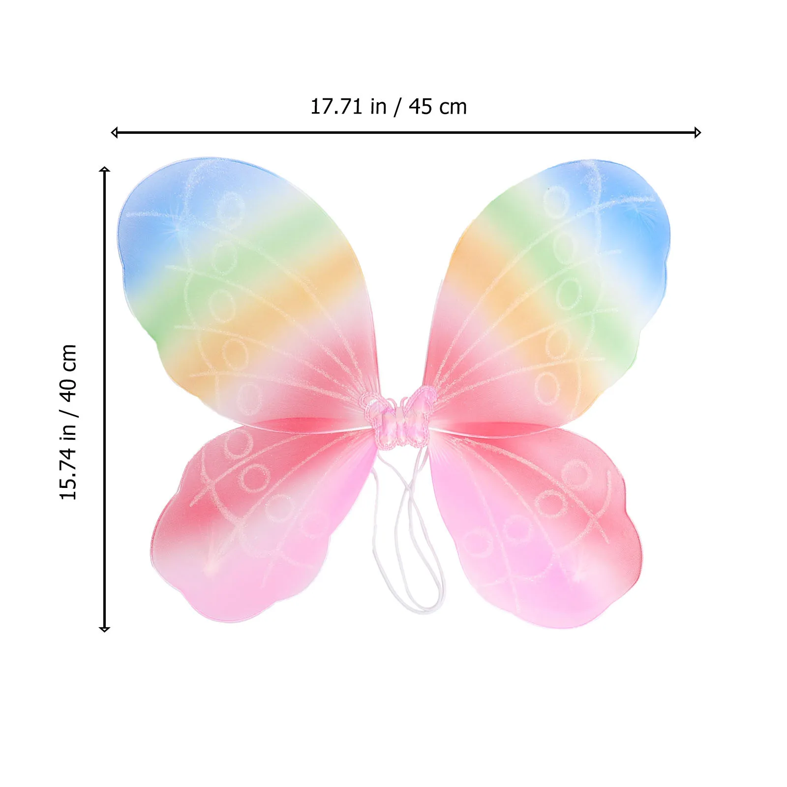 

1Set Rainbow Butterfly Wings Fairy Costume Tutu Skirt Party Dress Wing Set Costume Accessories Cosplay Skirt Set